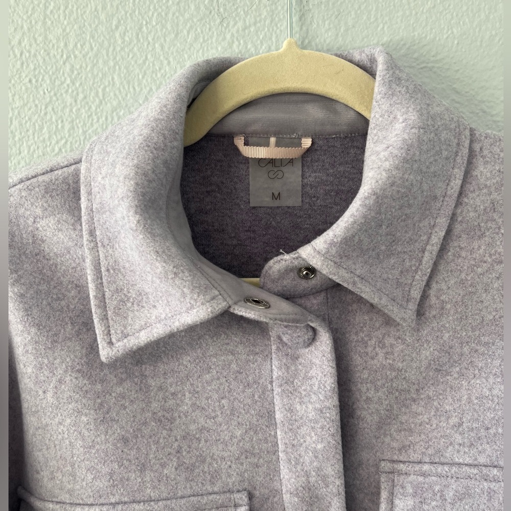 Calia Patch Pocket Shacket In Light Lavender Size… - image 3